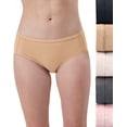 thumbnail image 1 of Hanes Ultimate ComfortSoft Women’s Hipster Underwear, 5-Pack Black/Taupe/Buff/Grey Htr/Leopard 5, 1 of 2