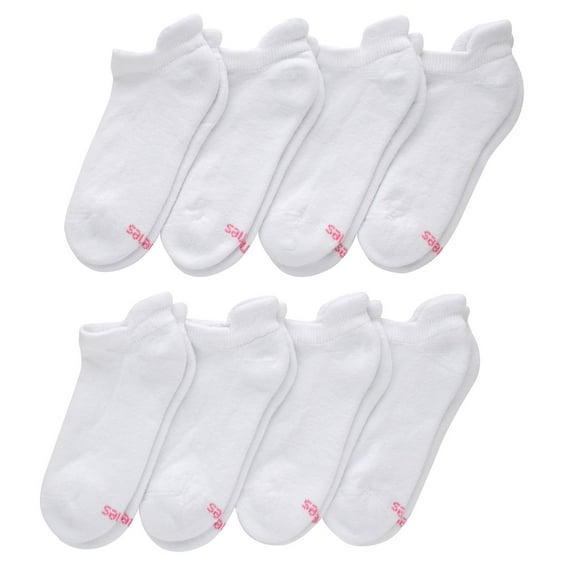 Hanes Ultimate 8-Pack Women's Cool Comfort Cushioned Heel Shield Socks HWUCH8 Color: White And Black Size: N/A