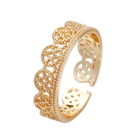 Geometric Puzzle Ring For Women Metal Statement Jewelry In Gold And Silver Electroplated Opening Fits Easy Wear