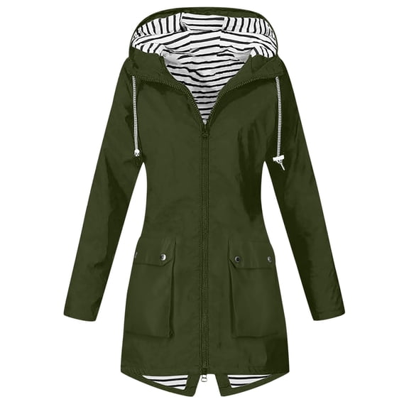 Women's Anoraks Women's Zipper Hardshell Outdoor Hooded Hiking Jacket for Active Adventures and Versatile Weather