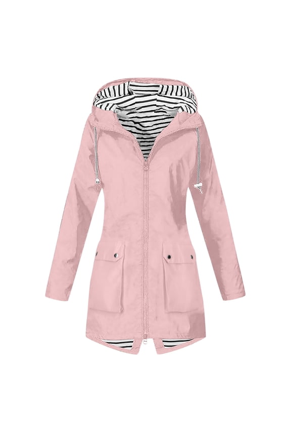 Women's Hardshell Outdoor Hooded Hiking Jacket for Active Women Lightweight Anorak with Zipper Ideal for Outdoor Adventures