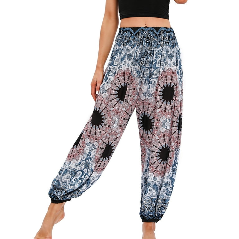 Women's Boho Yoga Pants Harem Pants Hippie Flowy Casual Beach