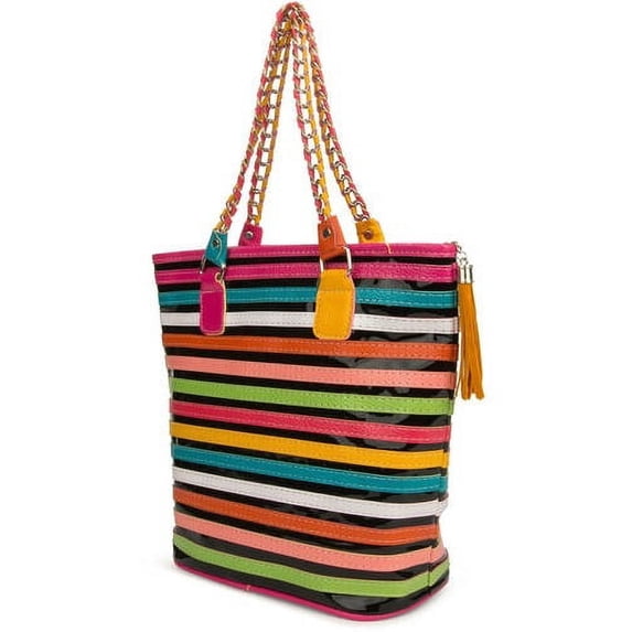 Women's Harmony Stripe Design Tote Bag