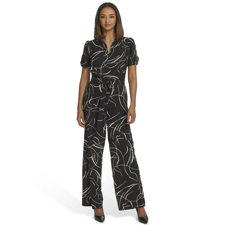 Black and pink polo jumpsuit online