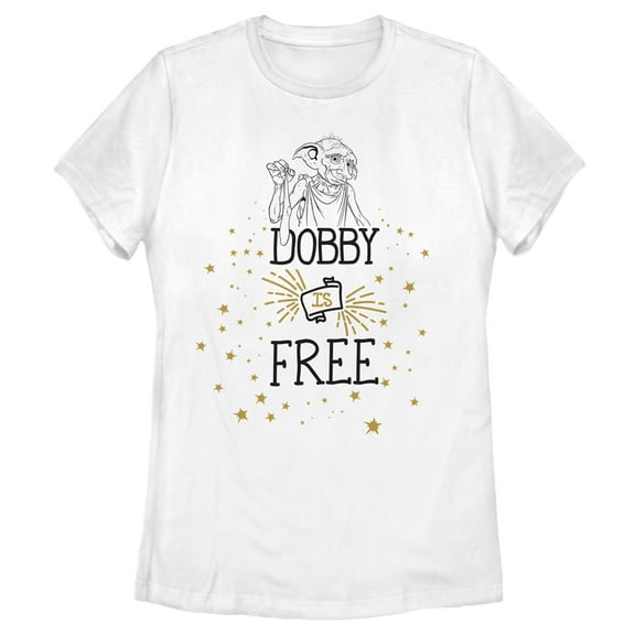 Women's Harry Potter Dobby is Free  Graphic Tee White X Large