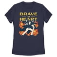 thumbnail image 1 of Women's Harry Potter Gryffindor Brave at Heart  Graphic Tee Navy Blue Medium, 1 of 4