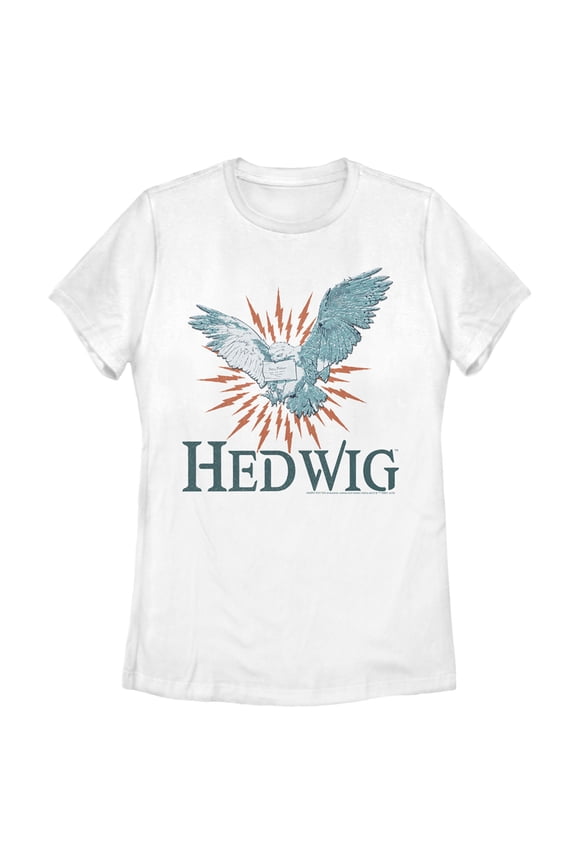 Women's Harry Potter Hedwig Owl Flight Graphic Tee White 2X Large