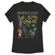 Women's Harry Potter Hogwarts Herbology  Graphic Tee Black Medium