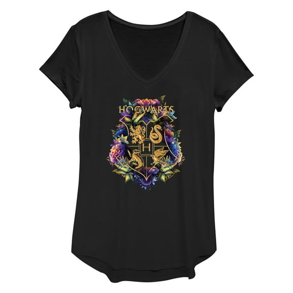 Women's Harry Potter Hogwarts Plant Crest  Graphic T-Shirt