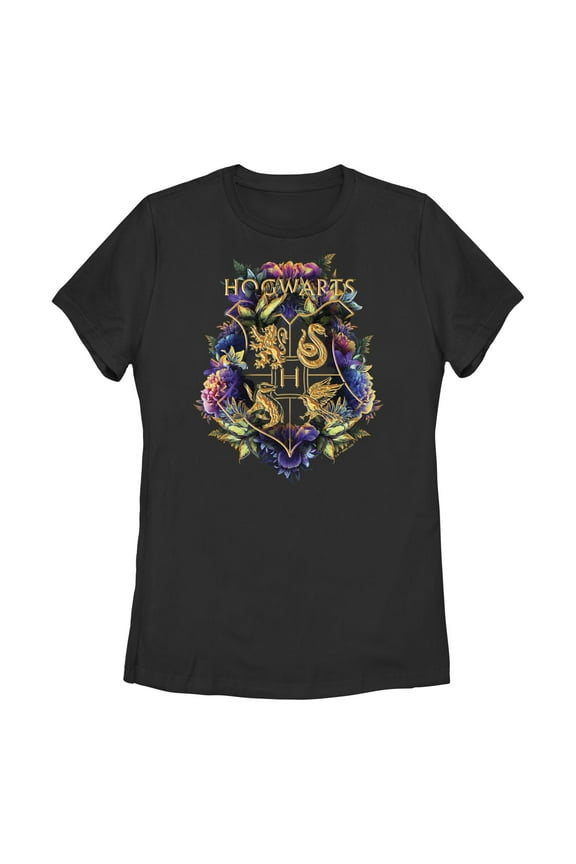 Women's Harry Potter Hogwarts Crest Graphic T-Shirt - Comfortable & Stylish,