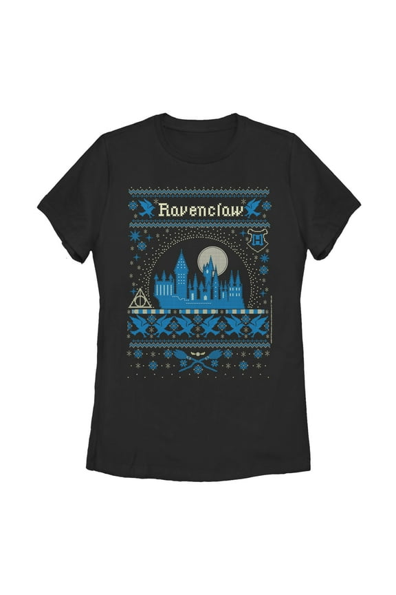 Women's Harry Potter Ravenclaw Ugly Sweater Graphic T-Shirt