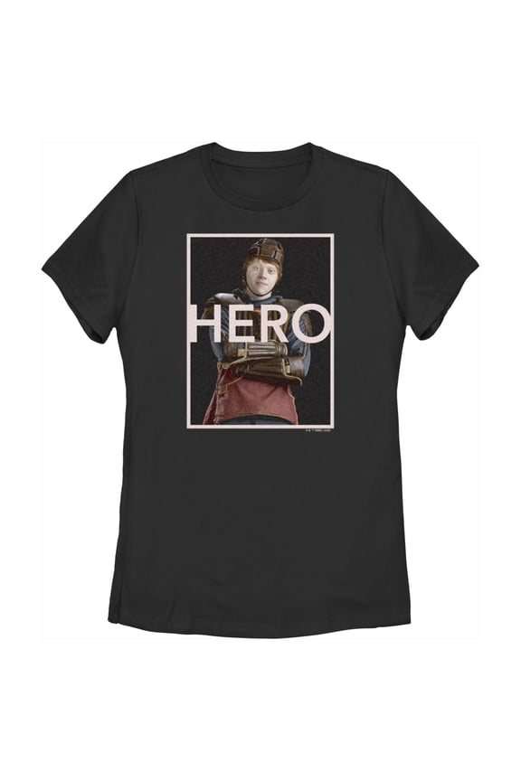 Women's Harry Potter Ron Weasley Quidditch Hero Graphic Tee Black Medium
