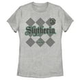 thumbnail image 1 of Women's Harry Potter Slytherin Argyle Print  Graphic Tee Athletic Heather Medium, 1 of 4