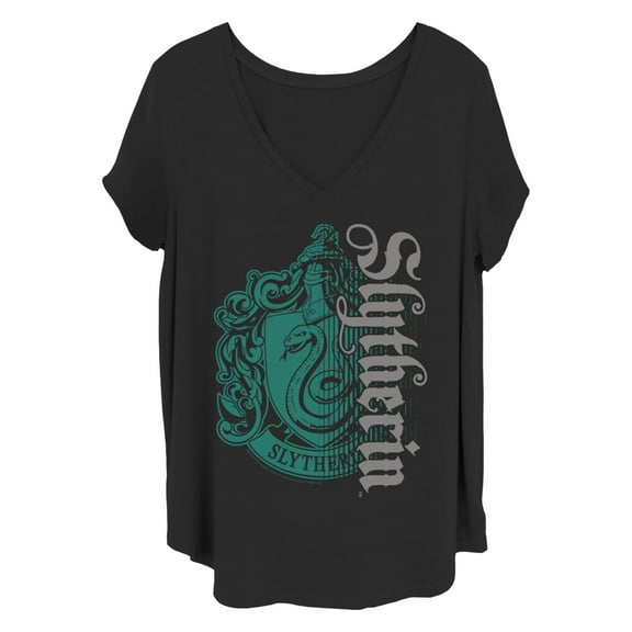 Women's Harry Potter Slytherin Dark Badge Logo  Graphic T-Shirt