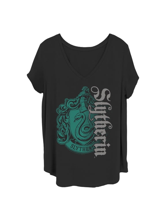 Women's Harry Potter Slytherin Dark Badge Logo Graphic T-Shirt