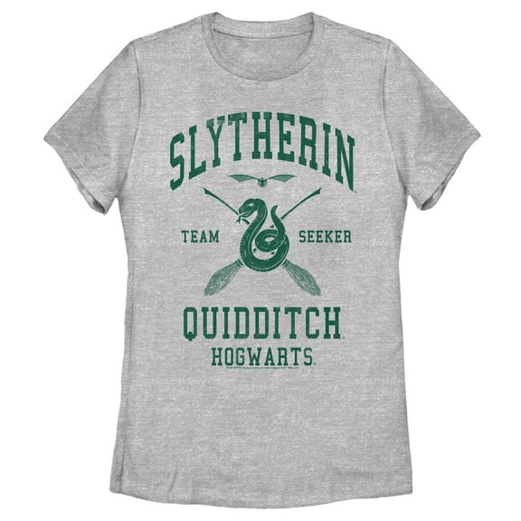 Women's Harry Potter Slytherin Quidditch Team Seeker Graphic Tee Athletic Heather Large