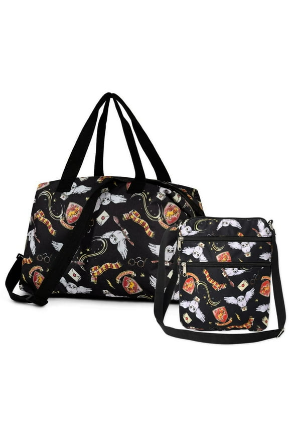 Women's Harry Potter Weekender Duffel Bag & Crossbody Bag 2Pc Travel Set