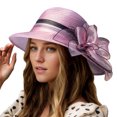 thumbnail image 1 of TYGHBN Women's Hat Bridal Wedding Tea Party Wide Brimmed Summer Sun Hat Ladies Outdoor Elegant Temperament Sun Hat Hair Girls Barrette Hat Artist Mens French Wool Hat Hats Women Leather Mime Hat And, 1 of 4