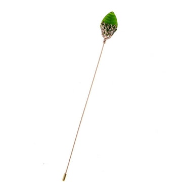 Women's Hat Pin Golden Retro Hollow Out Design Inlaid with Synthetic Emerald stone Stick Pin/Suit Pin for Men/Women(Pack Of 6)