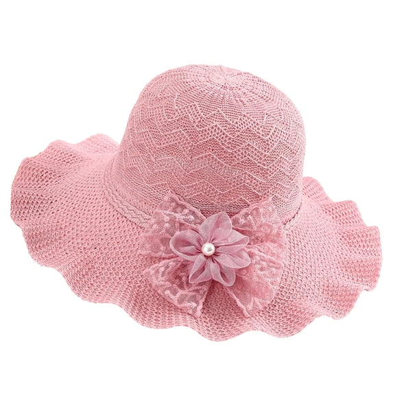 Women's Hat Wide Brim Sun UV Protection Hat Summer Sun Beach Cap Sun Hat Light Purple