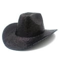 thumbnail image 1 of Women’s Hats Black Cowgirl Hats for Girls Sequin Cowgirl Hat Sparkly Cowgirl Hat Girls Cowgirl Hat Neon Cowboy Hat, 1 of 3