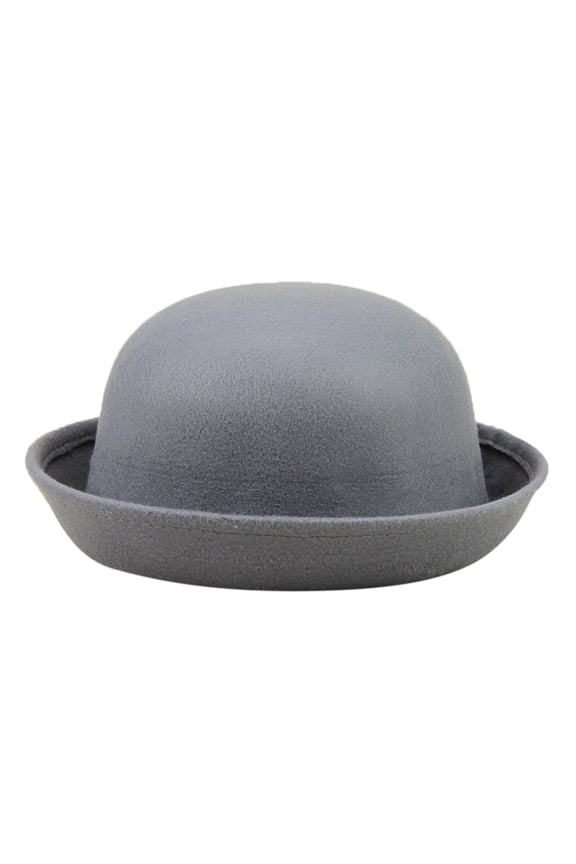 Women's Hats & Caps Classic Roll Up Brim Panama Bowler Bucket Hat Winter Hats for Women Gray One Size