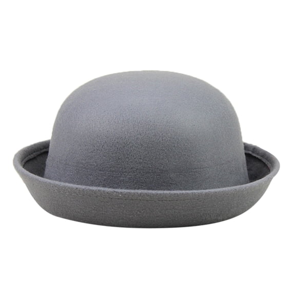 Women's Hats & Caps Classic Roll Up Brim Panama Bowler Bucket Hat Winter Hats for Women Gray One Size