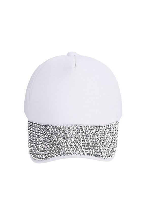 Women's Hats & Caps Hat Shaped Snapback Adjustable Fashion Baseball Cap Hats for Women White One Size