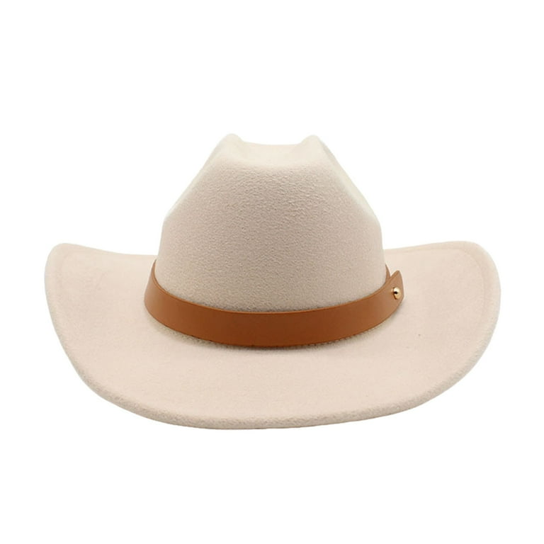 Women’s Hats & Caps New Straight Cowboy Hat British Style Fedora