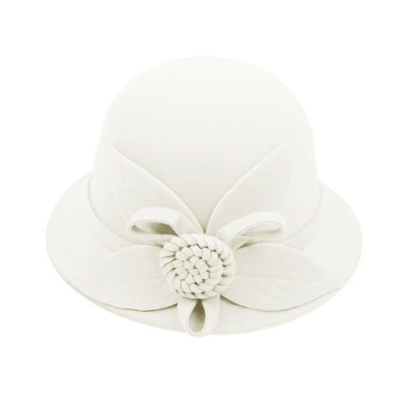 Women's Hats & Caps Round Top Casual Fisherman Basin Small Bowler Winter Daily Hat Winter Hats for Women White M