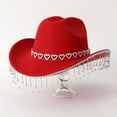 thumbnail image 1 of Women’s Hats Red Cowgirl Hat for Girls Sequin Cowgirl Hat Glitter Hat Cute Hats Neon Cowboy Hat, 1 of 3