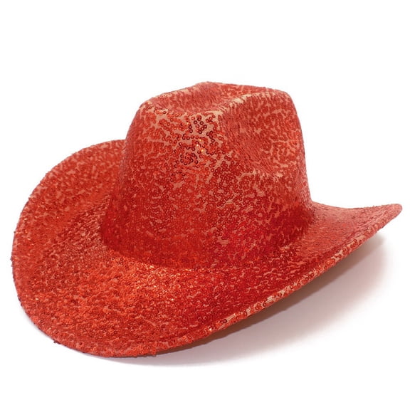 Women's Hats Womens Red Cowboy Hats Sequin Cowgirl Hat Sparkle Cowgirl Hat Bling Cowgirl Hat Disco Cowgirl Hat