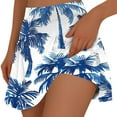 thumbnail image 1 of Women's Hawaii Skorts Tropical Print Lightweight Tummy Control Plus Size High Waist Athletic Sports Skirt Inner Shorts, 1 of 5