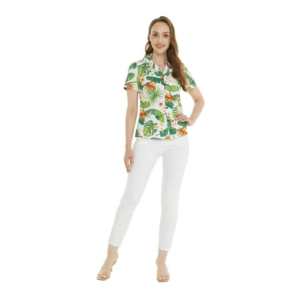 Women's Hawaiian Lady Aloha Shirt in Bird of Paradise XL
