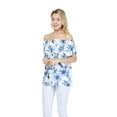 thumbnail image 1 of Women's Hawaiian Off-Shoulder Ruffle Muumuu Top in Day Dream Bloom XL, 1 of 5