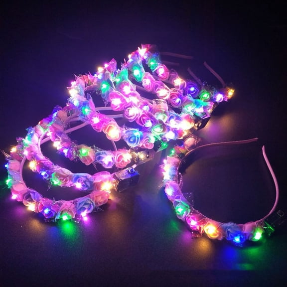 Women's Headband Glow Light Up Beautiful Convenient Thick Thin Hair Decoration for Parties Birthdays Festivals