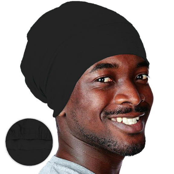 Women's Headbands Double Layer Sleeping Cap Sets Head Cap Women Chemotherapy Cap Europe and The United States Hot Men's Elastic Wrap Head Cap Bonnet,Black Women's Accessories Heardband