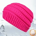 thumbnail image 1 of Women's Headbands Fashion Headband Womens Winter Knitted Wool Wide Edge Empty Top Ear Protection Hairband Warm Headband,Pink Women's Accessories Heardband, 1 of 3