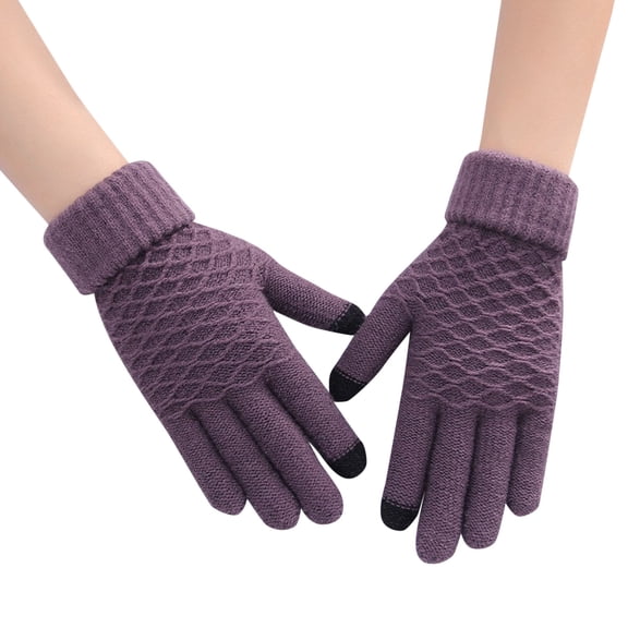 Women's Headbands Women Autumn And Winter Warm Thick Knitted Texture Five Finger Touching Screen Gloves, Women's Accessories Heardband