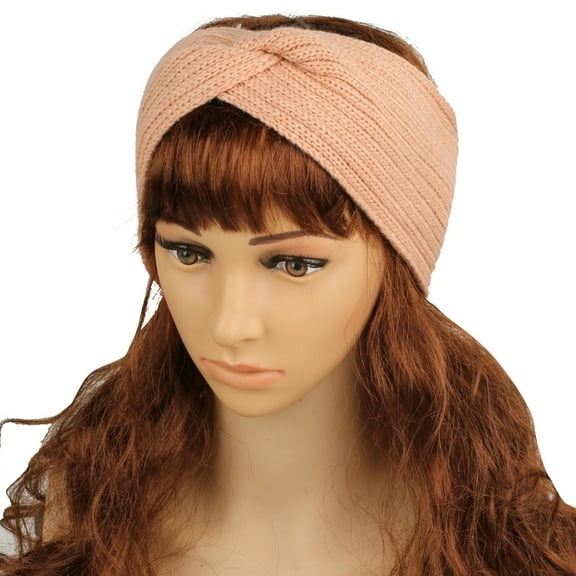 Women's Headbands Women'S Fall And Winter Solid Knit And Fleece Warm Sports Headband With Ear Protector,Pink Women's Accessories Heardband