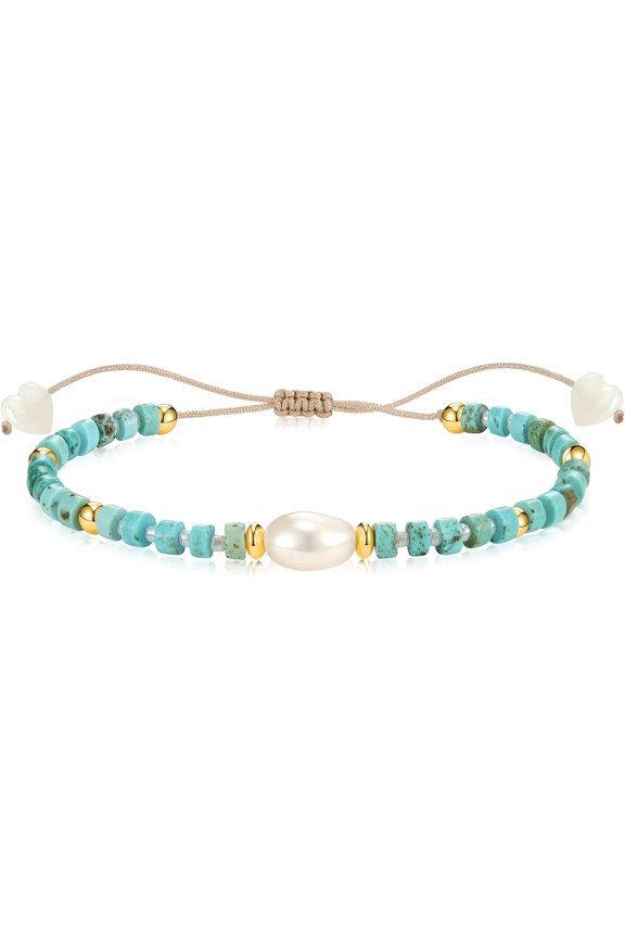 Women's Healing Crystal Bracelet with Irregular Pearls, Natural Semi-Precious Adjustable Bead Bracelet, Genuine Freshwater Cultured Pearl Meditation Spiritual Gift