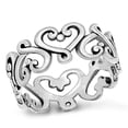 thumbnail image 1 of Women's Heart Eternity Promise Ring .925 Sterling Silver Band Jewelry Female Male Unisex Size 10, 1 of 4