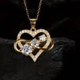 thumbnail image 1 of Women's Heart Pendant 14K Yellow Gold Plated 2Ct Round Cut Simulated Diamond, 1 of 2
