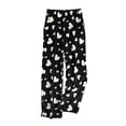 thumbnail image 1 of Women's Heart Printed Loungewear Soft Flannel Pajama Pants Elastic Waist Sleep Pant Wide Leg Bottom with Pockets Fleece Sleepwear Casual Pajamas, 1 of 8