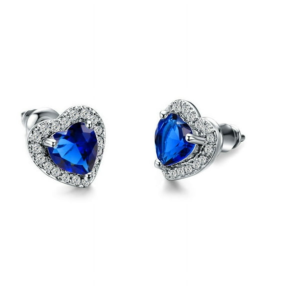 New Women's Heart Shaped Cubic Zircon Earrings