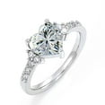 thumbnail image 1 of New Women's Heart-Shaped Purple Cubic Zirconia Rings, 1 of 1