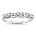thumbnail image 1 of Women's Heart White Cubic Zirconia Promise Ring .925 Sterling Silver Band Jewelry Female Male Size 8, 1 of 4
