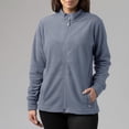 thumbnail image 1 of Women's Heat Holders Jasmine Original Super Brushed Fleece Double Zipper Jacket Color: Dusty Blue Size: XX LARGE, 1 of 4