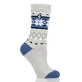 thumbnail image 1 of Women's Heat Holders Lite Melissa Fairisle Crew Socks Color: Light Gray Cream Size: N/A, 1 of 6