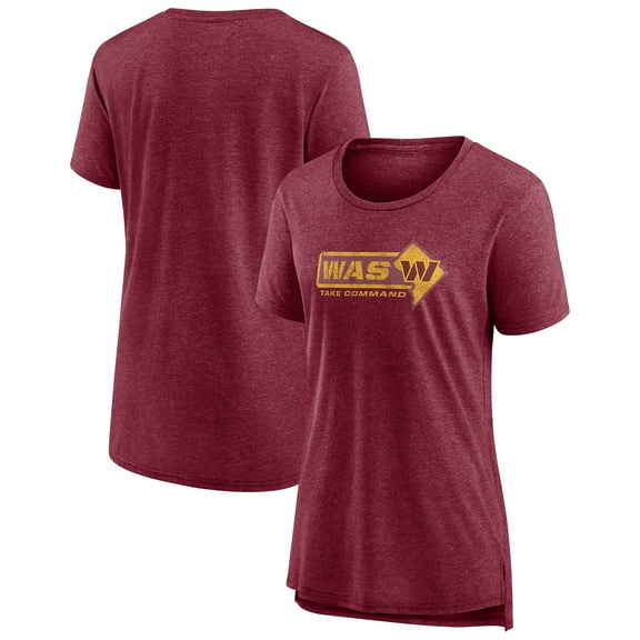 Women's Heather Burgundy Washington Commanders Hometown First Down T-Shirt